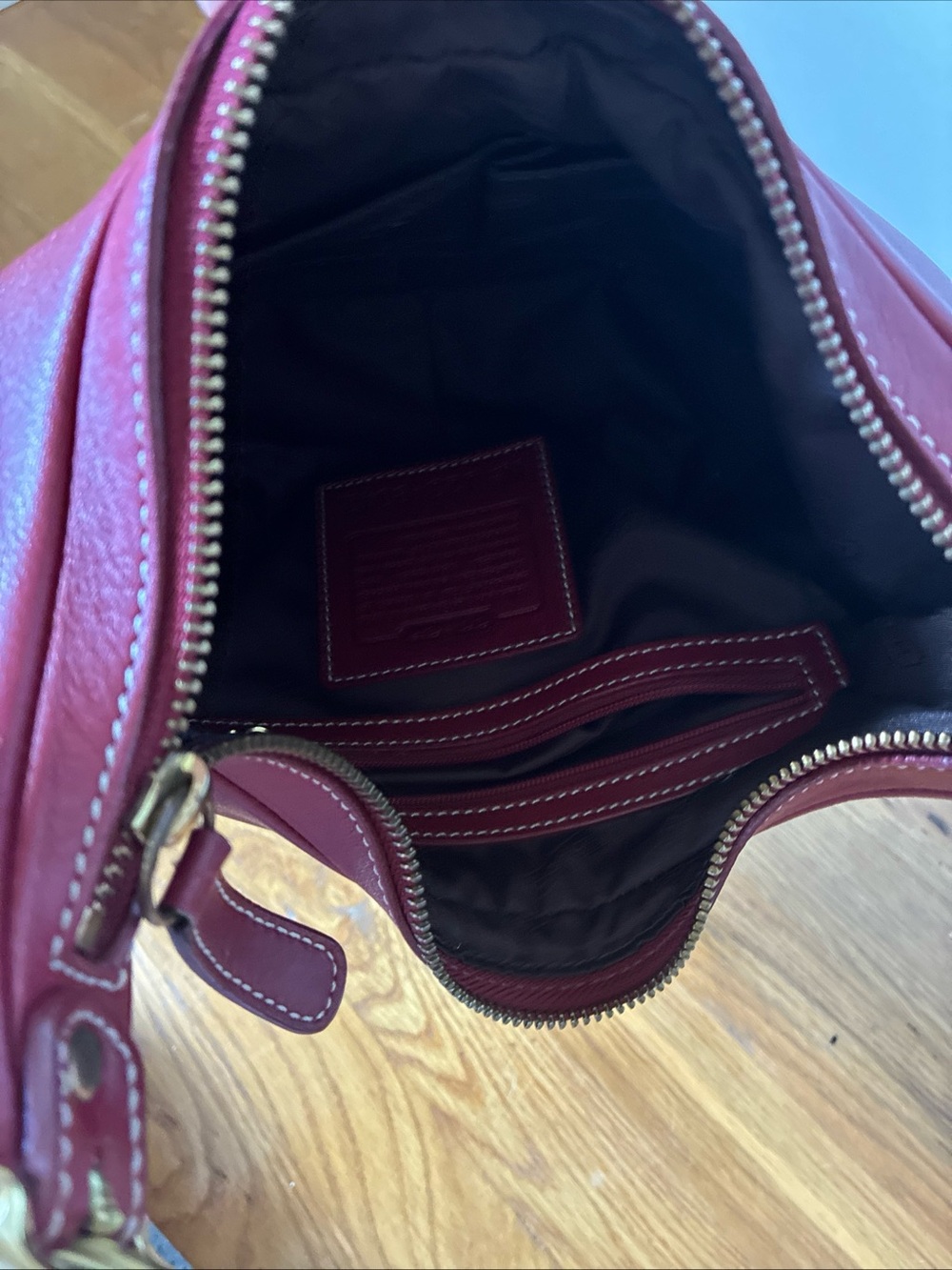Coach vintage Legacy West Zoe J23 -9342 shoulder bag leather red - Picture 9 of 9